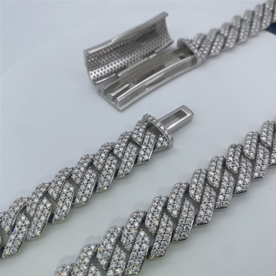 Men's Jewelry Moissanite Cuban Link VVS1 D Inlaid Cuban Link Bracelet