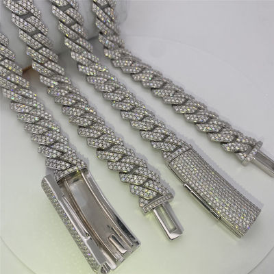 Men's Jewelry Moissanite Cuban Link VVS1 D Inlaid Cuban Link Bracelet