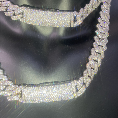 Men's Jewelry Moissanite Cuban Link VVS1 D Inlaid Cuban Link Bracelet