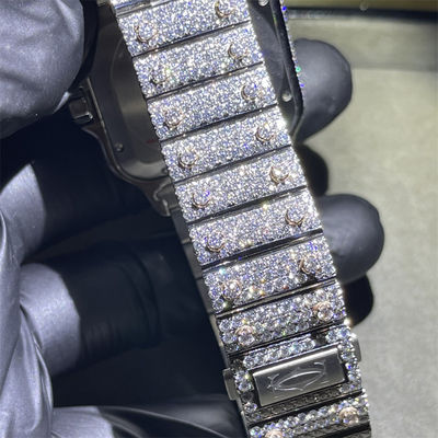 DEF  Bussdown Watch  Santos Iced Out Diamond Watch OEM