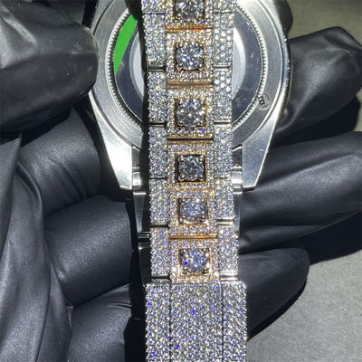 Hip Hop  Moissanite Watch G Shock  Luxury Bust Down Diamond Watch
