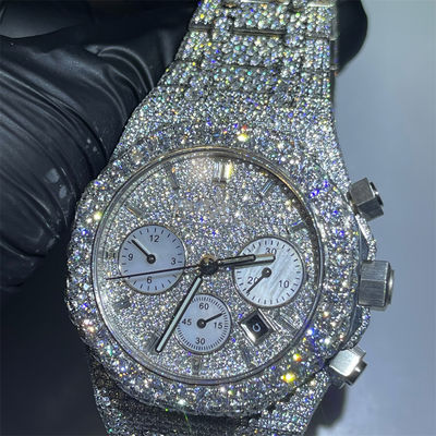 Men Luxury Moissanite Bling Diamond Watch Iced Out VVS For Rapper