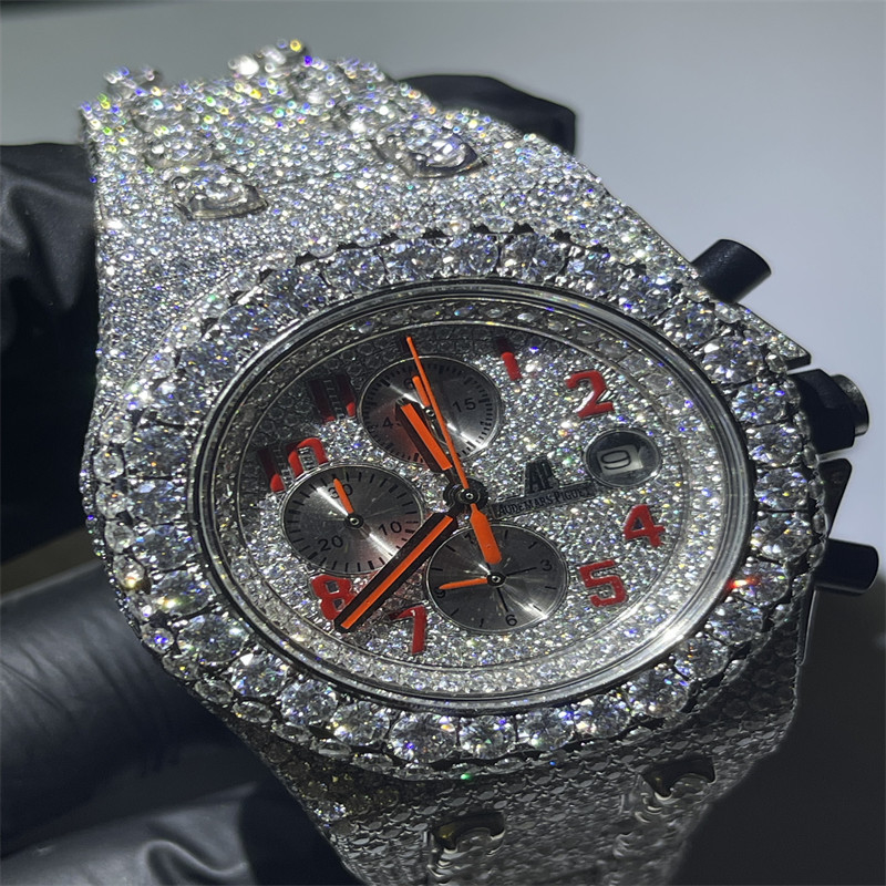 Hip Hop Luxury Moissanite AP Watch TNT Automatic Mechanical Watches